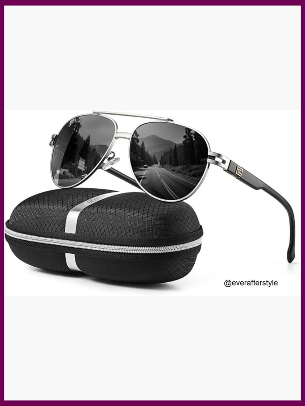 Polarized Aviator Sunglasses with Metal Frame for Driving Fishing Golf